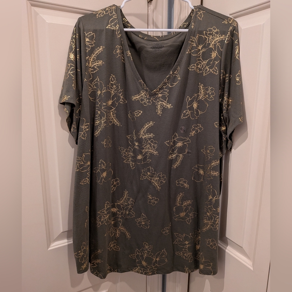 Lane Bryant Olive Green Top